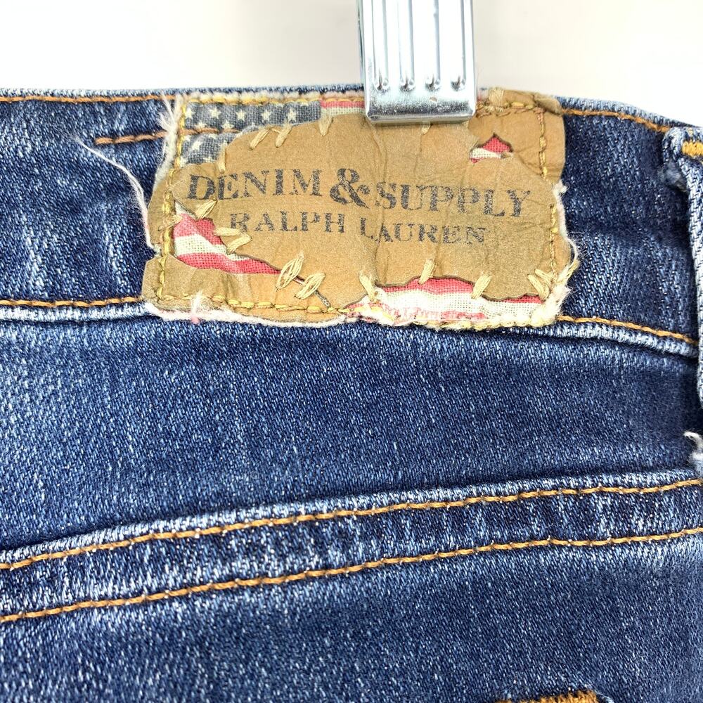 Denim & Supply Ralph Lauren Womens Sz 32 Slim Fit Jeans Medium Wash Tapered Leg - Picture 3 of 4
